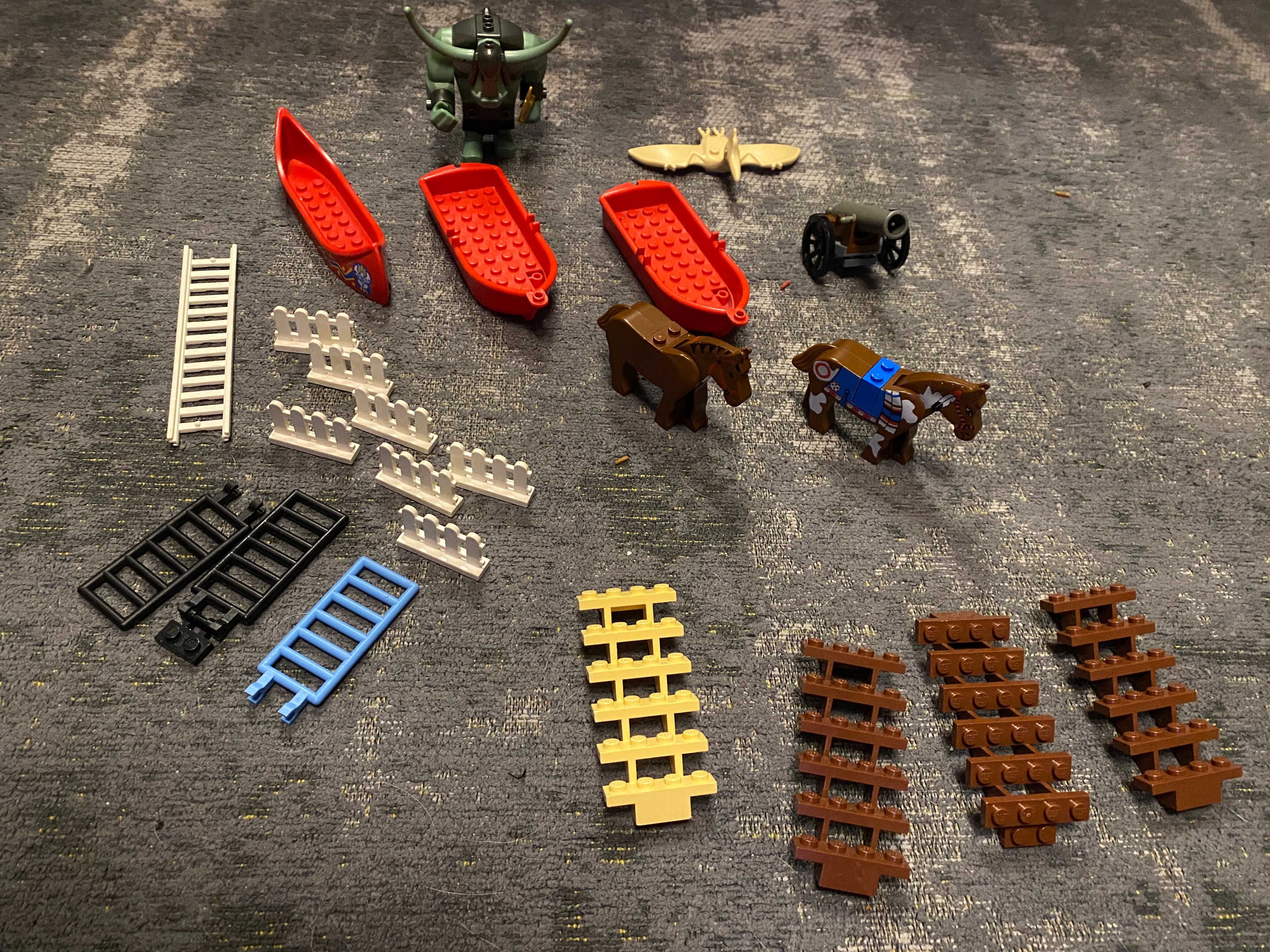 Lego łódka ,  łódka indiańska ,armata , schody , dinozaur - na sztuki
