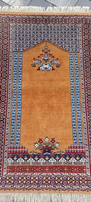 Perski dywan wełniany tkany ręcznie 132 x 80 cm wełna modlitewnik