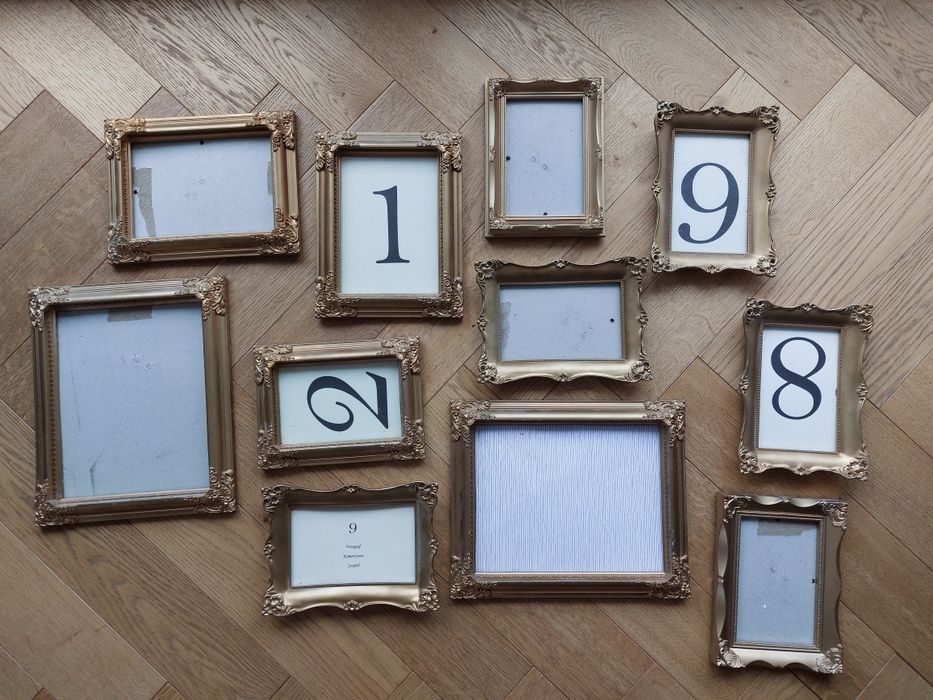 11 złotych ramek ramki jak vintage
