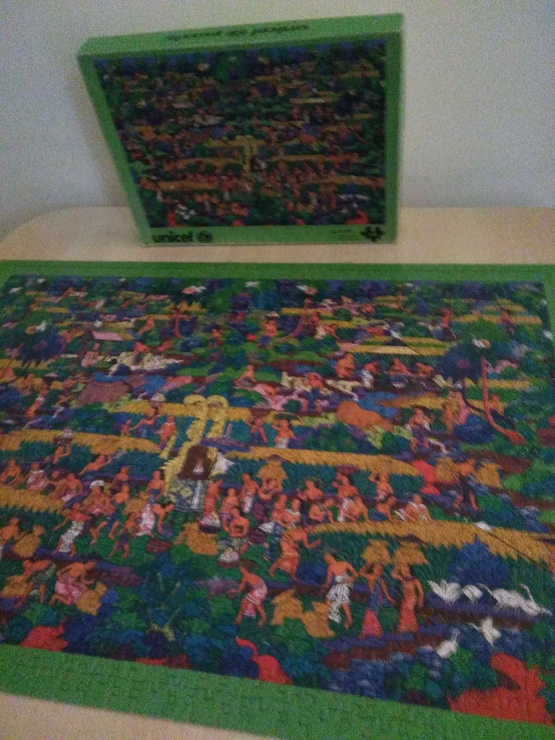 Retro puzzle Unicef - 1000 el. - Ketut Soki Życie społeczeństwa Bali
