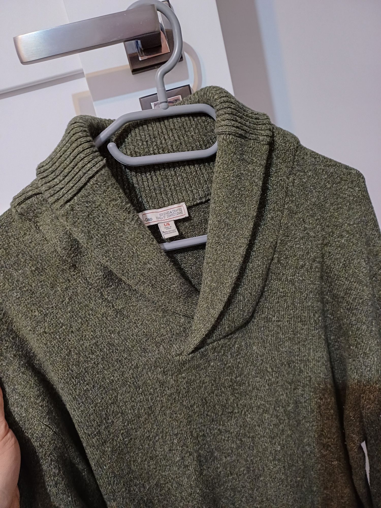 Miękki bawełniany sweter męski GAP r. L