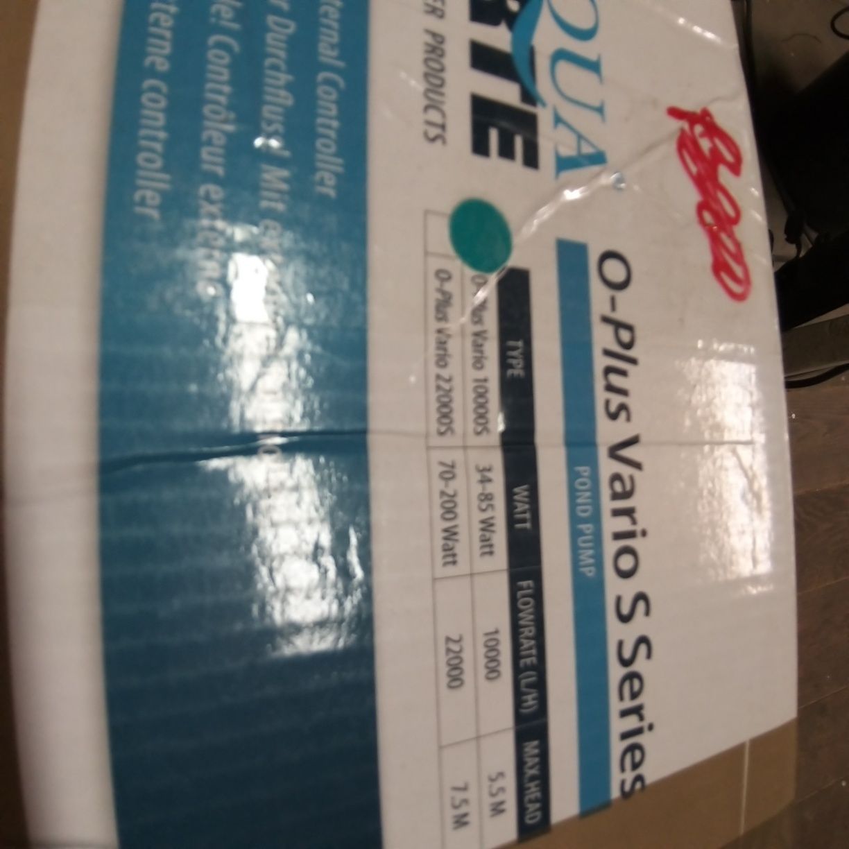 pompa wody z regulatorem do oczka kaskady aquaforte o plus 10000 vario