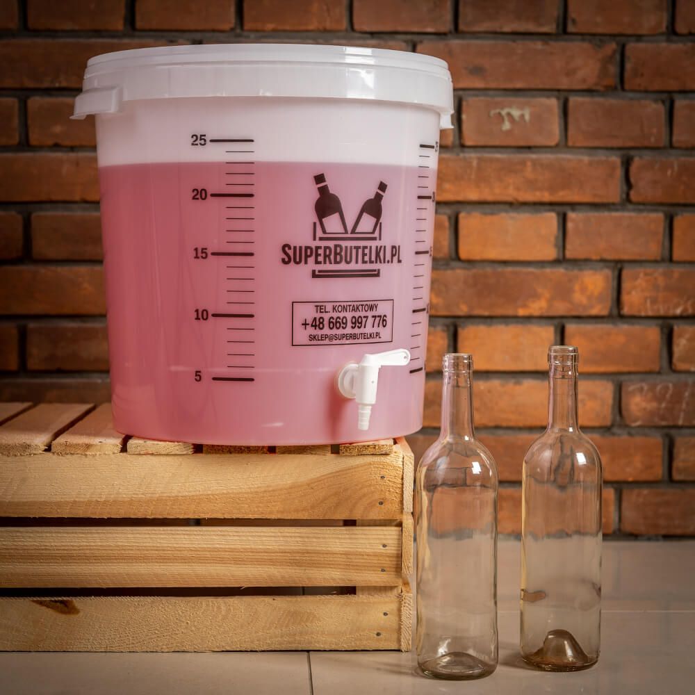 Pojemnik fermentacyjny - 30l - z rurką fermentacyjną + kranik