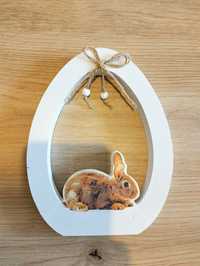 Figurka królik ozdoba wielkanocna zajączek jajko pisanka