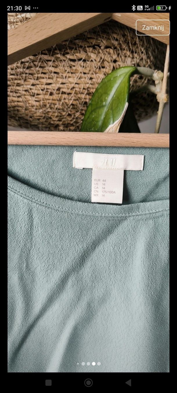 Xl/xxl miętowa szałwiowa pastelowa krótka sukienka mini midi krótki rę