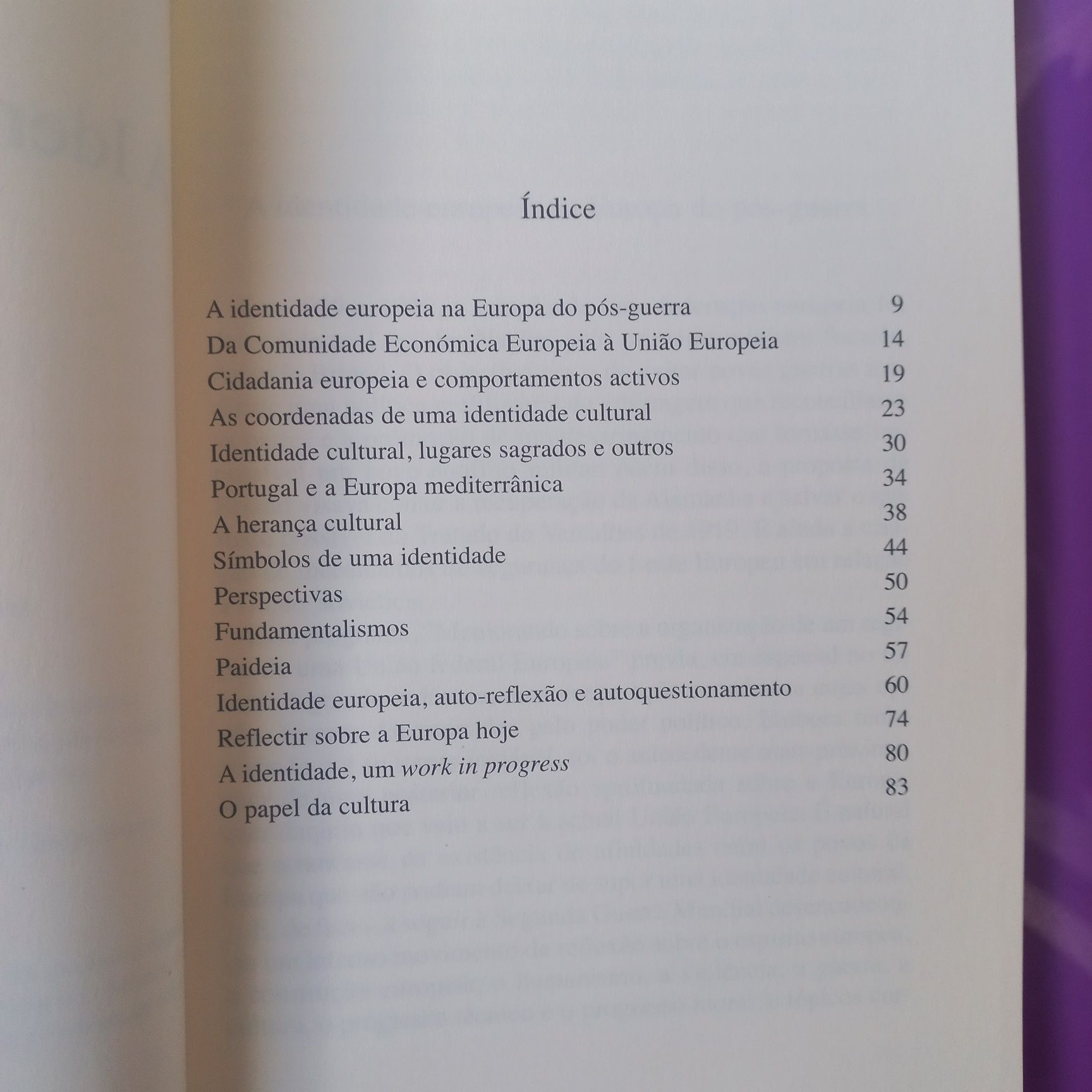 Norbert Elias Teoria Simbólica/Vasco Graça Moura Identidade Europeia