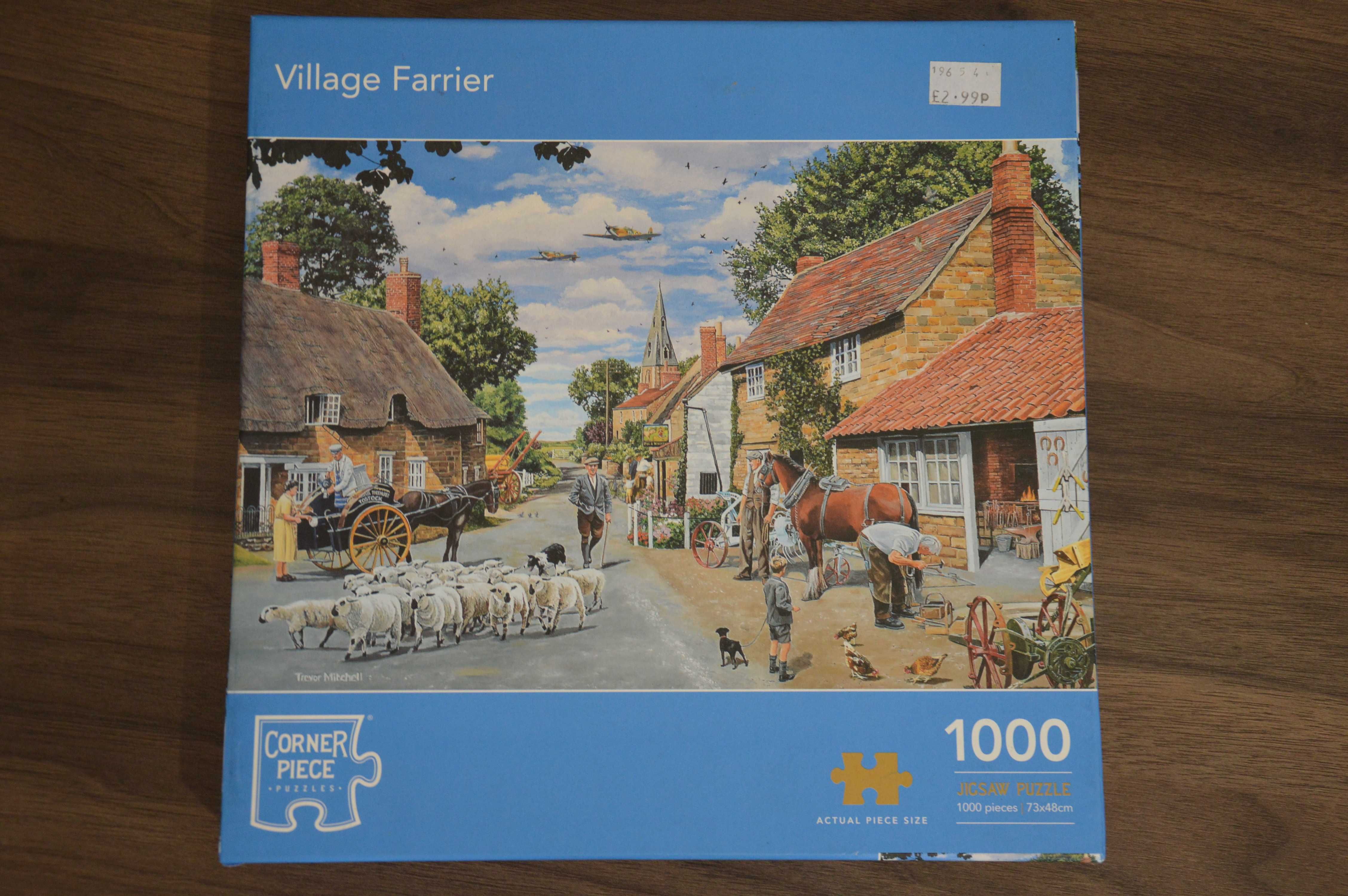 Piękne puzzle 1000 elementów Village Farrier - jak nowe
