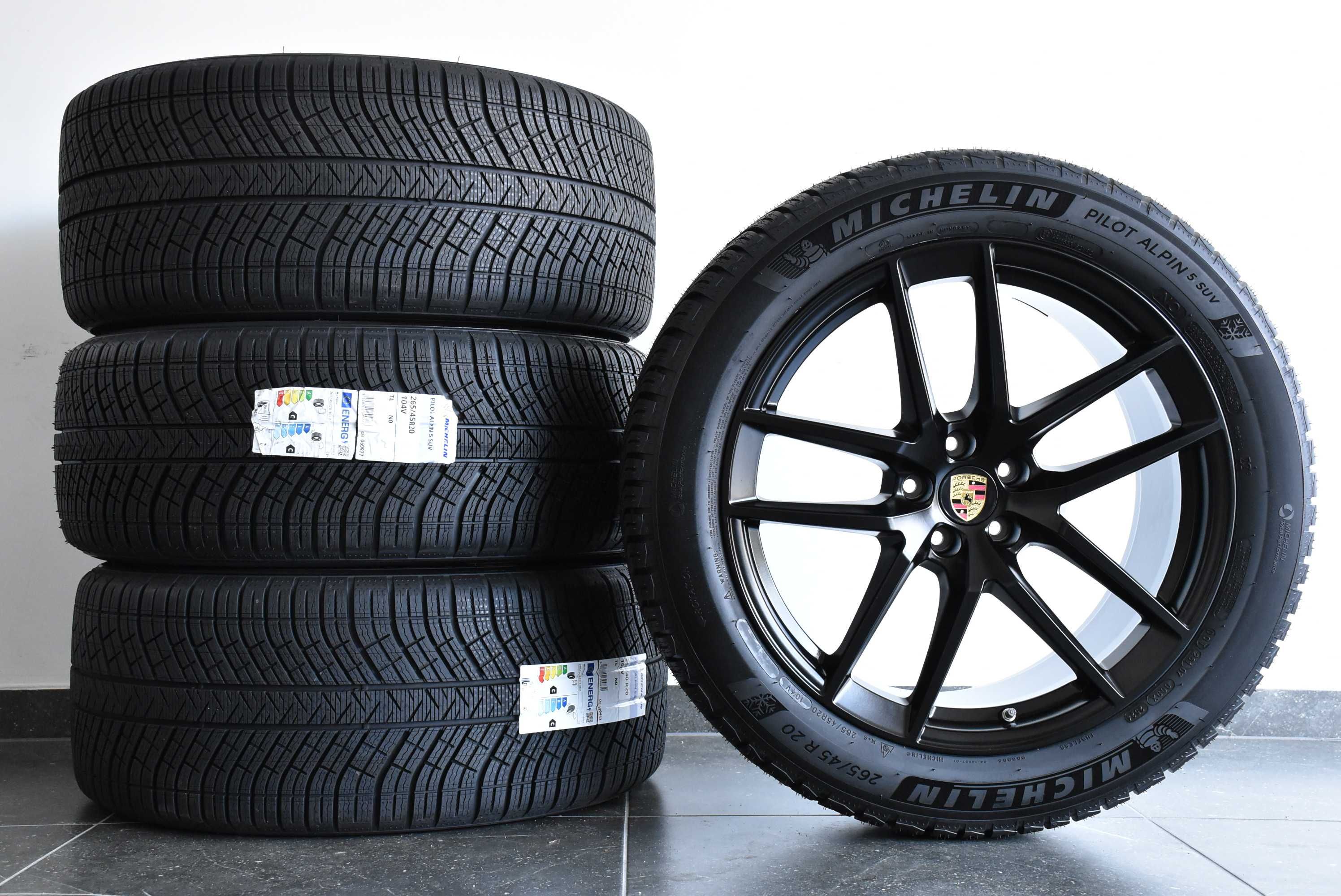 Koła Porsche 20 OE MACAN TURBO S GTS Nowe Michelin Zima 2024 BLACK MAT