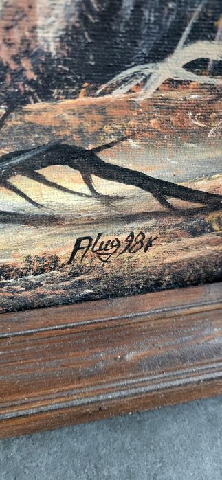 Obraz na płótnie stary w drewnianej ramię 115/80