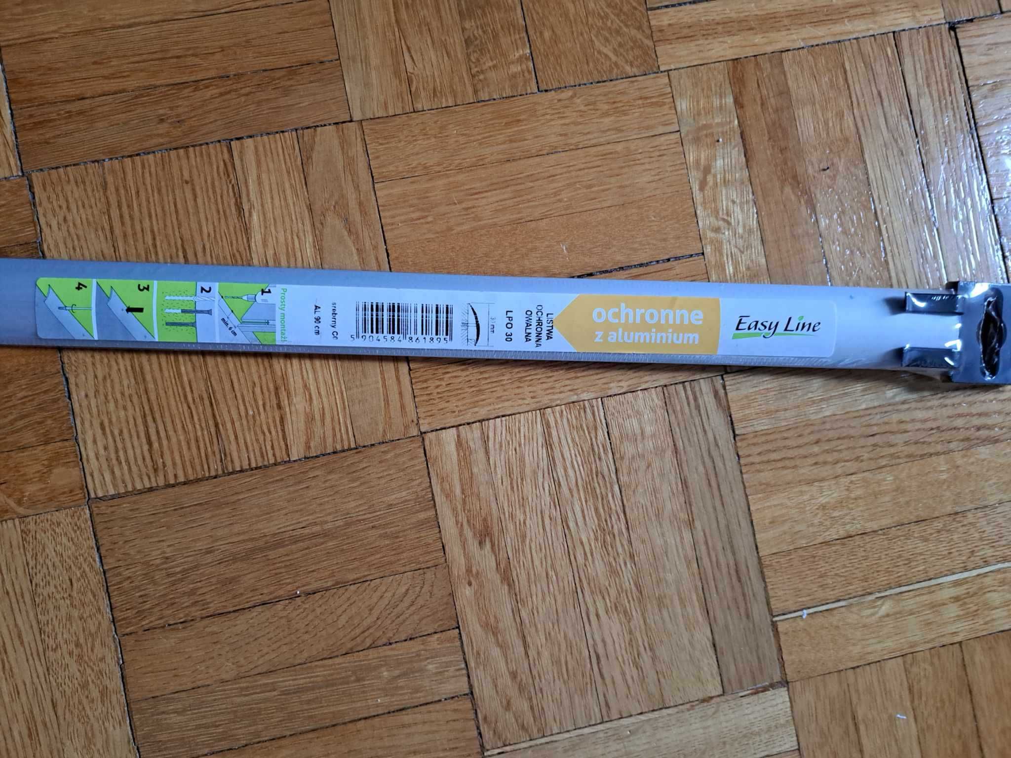 Listwa progowa owalna LPO 30 mm srebrna Easy Line 90 cm aliminiowa