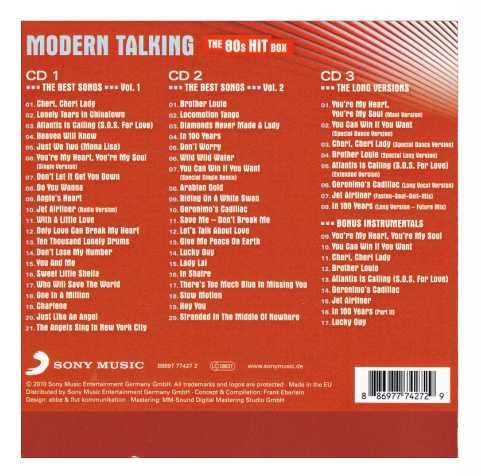 CD Аудио Диски Modern Talking 2010. The 80s Hit (3 CD)