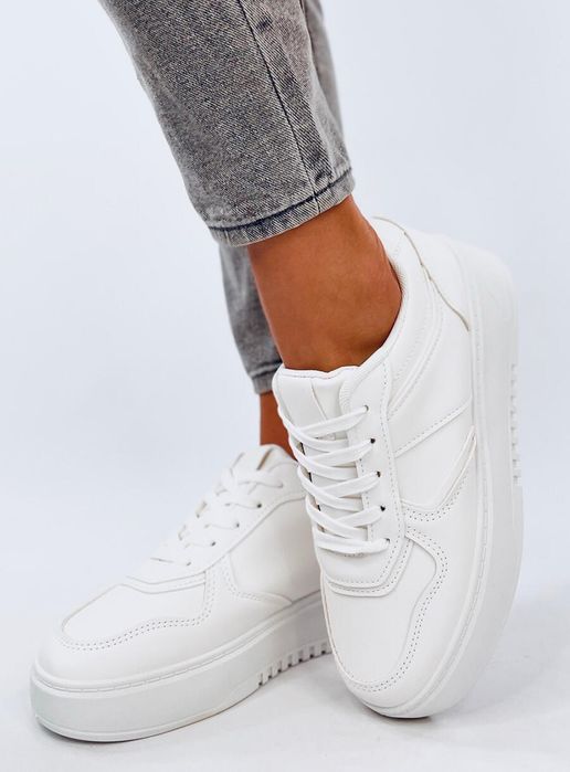 Sneakersy Damskie Lees White