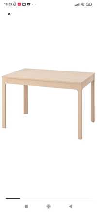 Stół rozkładany Ekedalen IKEA brzoza/biały, 120/180x80
