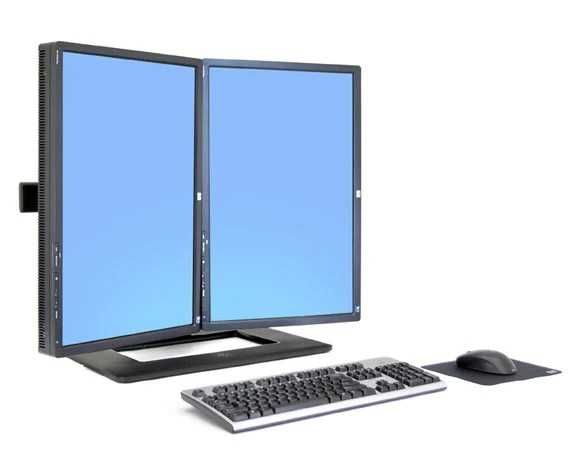 stojak dwa monitory HP Ergotron 24" pivot Stand AW664AA K000982