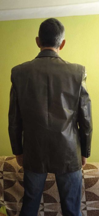 Пиджак кожаный мужской