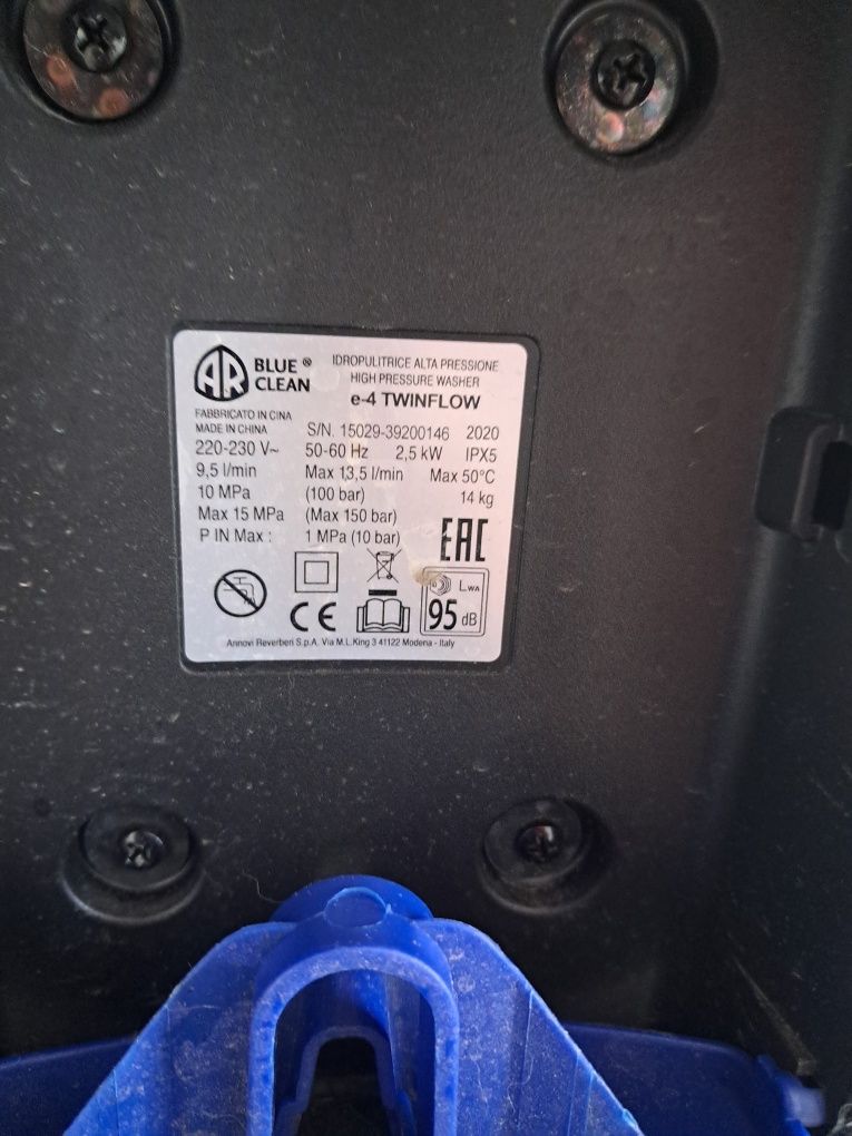 Myjka ciśnieniowa AR Blue e4 TWINFLOW 150Bar 2,5KW