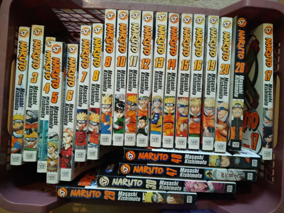 manga naruto inglês vários volumes