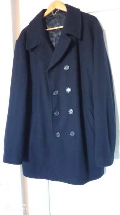 Krótki płaszcz jesienny zimowy wełniany męski bosmanka xl