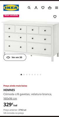 Cómoda IKEA hemnes c/ 8 gavetas