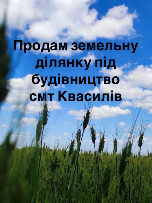 Продаж земельної ділянки смт Квасилів