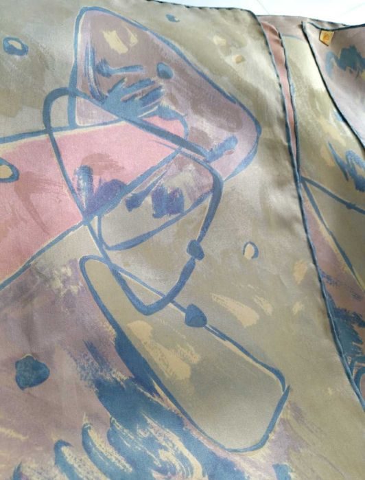 Chusta 100% Jedwab Silk Soie Seide w pastelowych kolorach