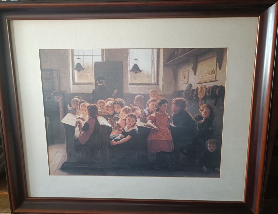 Quadro Impressão Pintura com moldura em madeira maciça