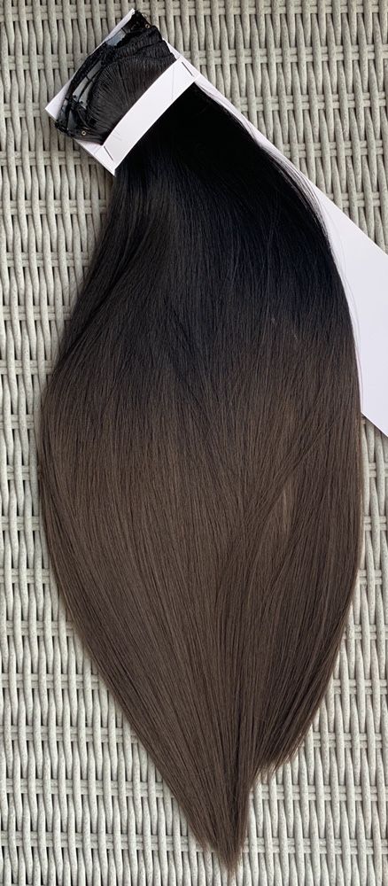 Premium Ultra włosy doczepiane, czarny / brąz / ombre /clip in,( 202 )