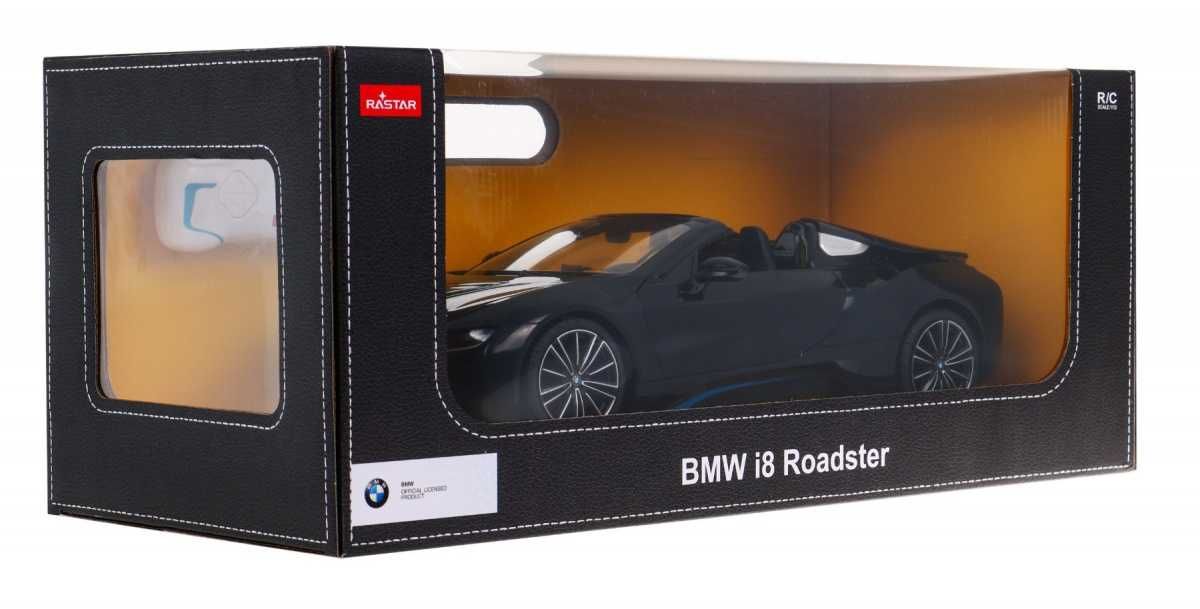 BMW i8 Roadster czarny RASTAR model 1:12 Zdalnie sterowane auto pilot