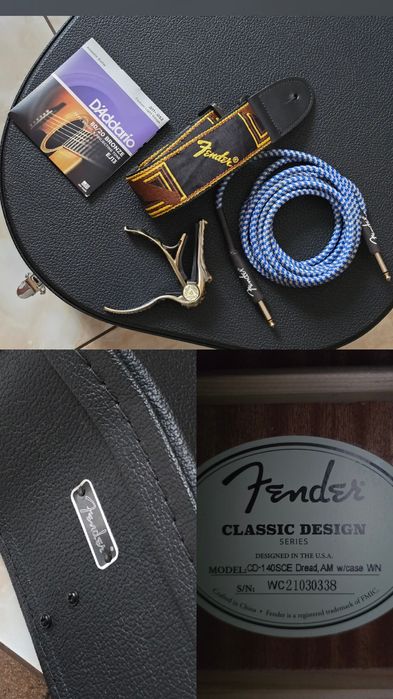 Електроакустична гітара Fender CD-140SCE ALL Mahogany + кейс Fender
Е