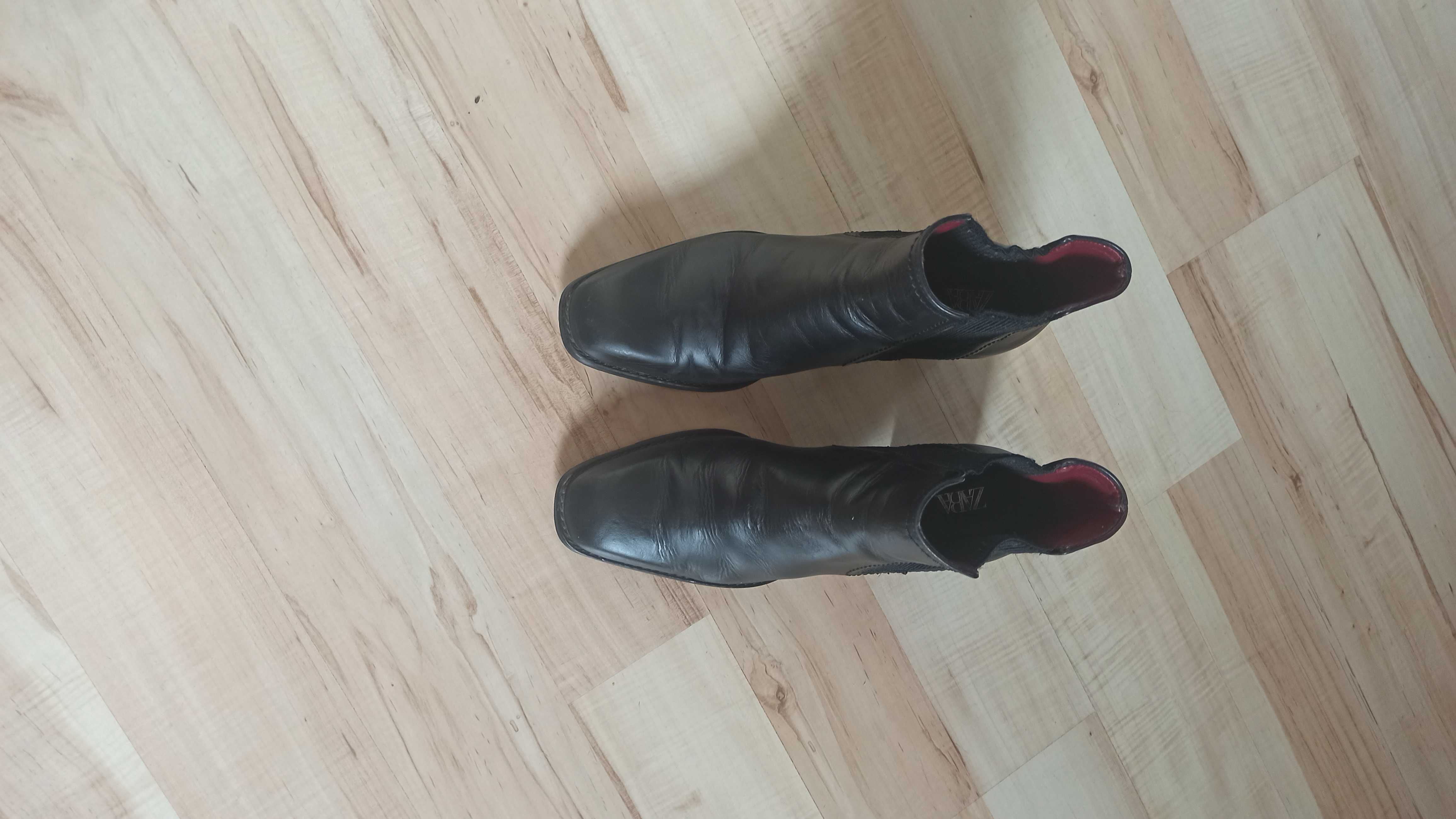 Botki skórzane Zara rozm. 39