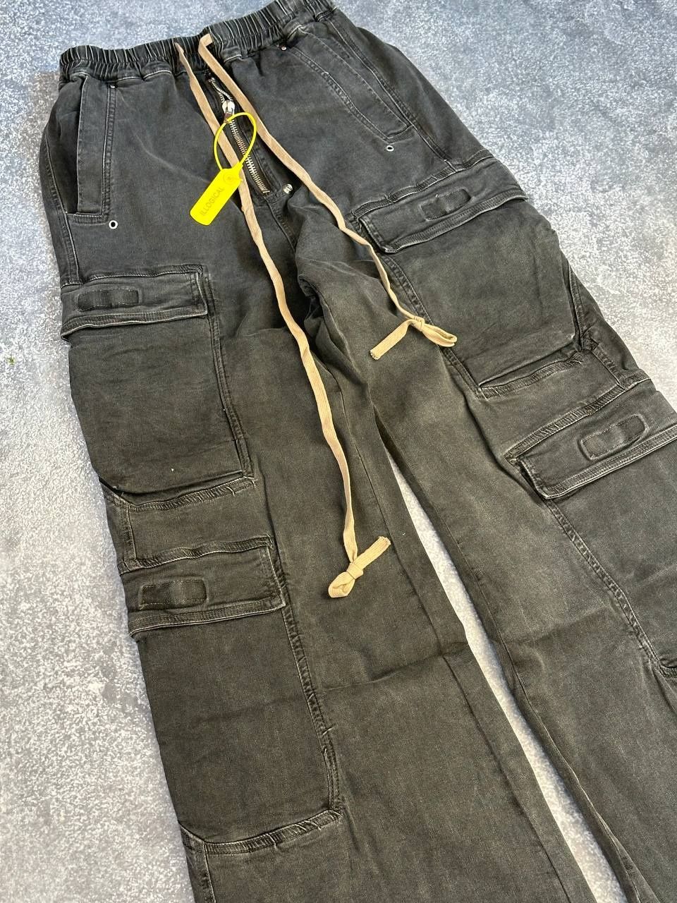 Rick Owens cargo jeans bella джинси карго серые джинсы черные М Л M L
