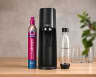 NOWY Saturator SodaStream Terra Czarny + Nabój + Butelka 1L BPA FREE