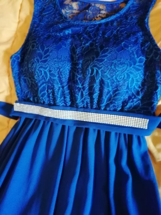 Vestido longo de cerimónia com cinto tamanho 38/40