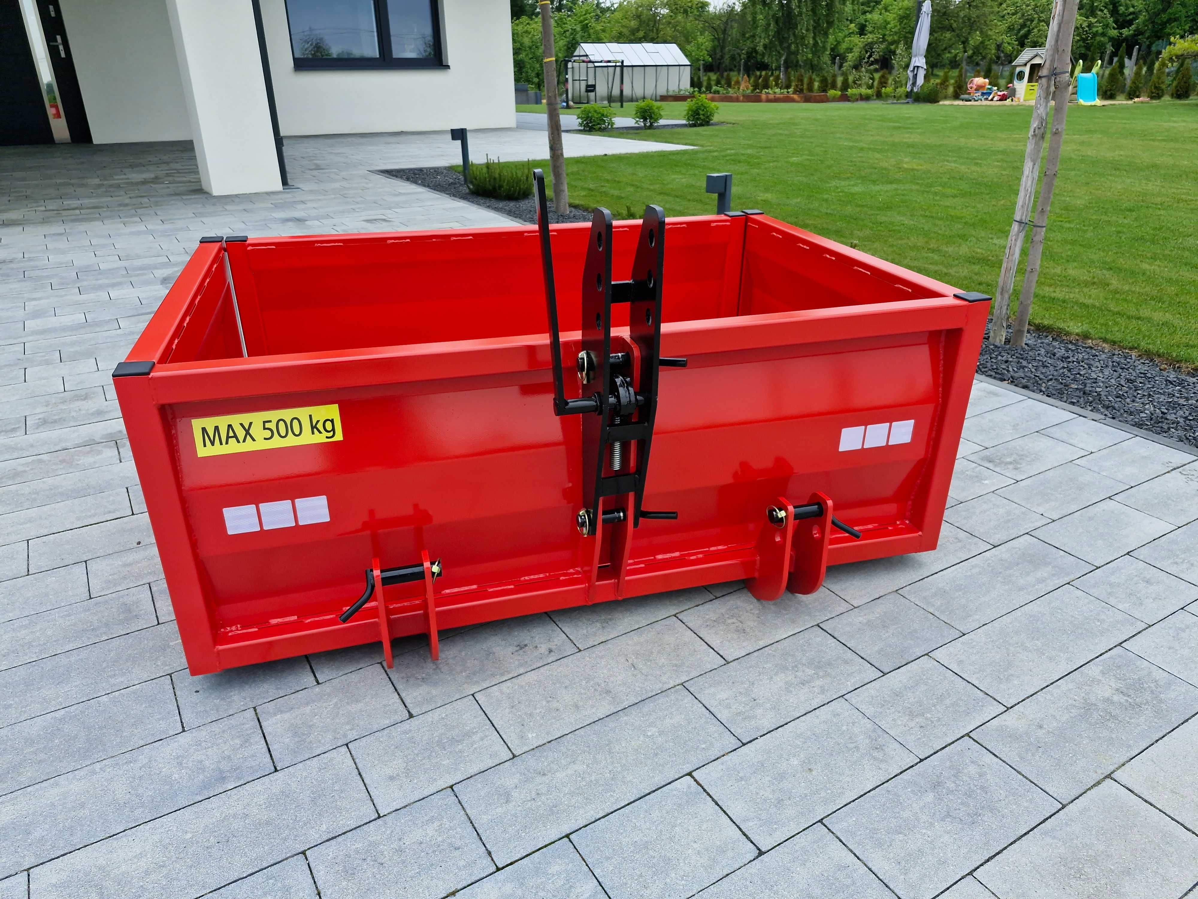 skrzynia transportowa na tył ciągnika tylny TUZ kiper mechaniczny