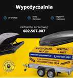 Wynajem  wypożyczalnia boxów boxy platformy na hak bagażników na dach