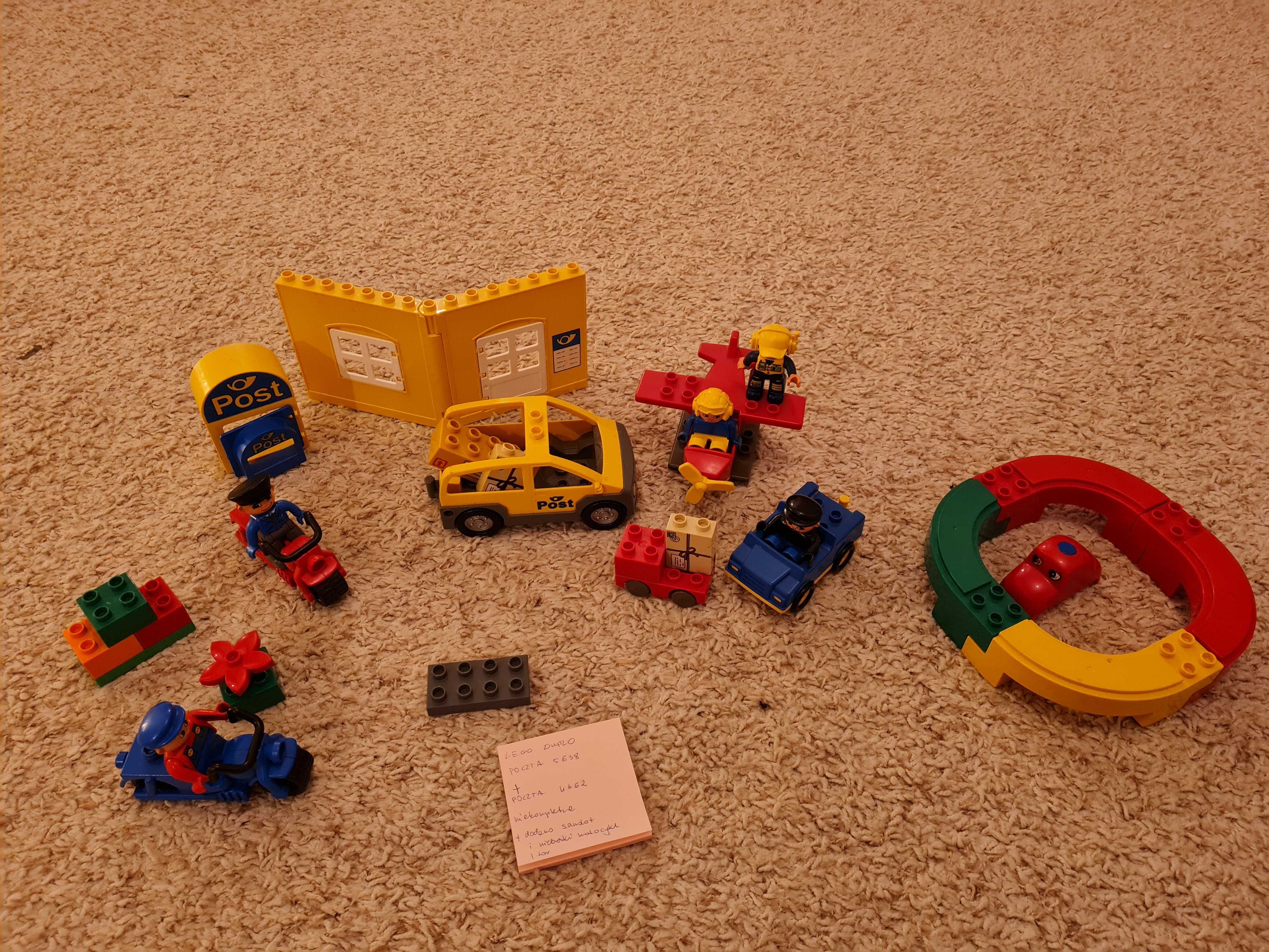 Lego Duplo Poczta 5638 i Poczta 4662+samolot+tor