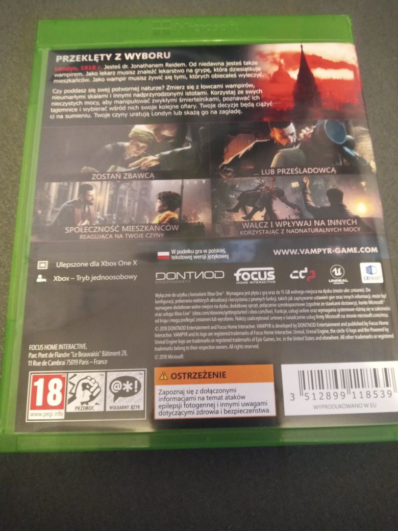 VAMPYR gra Xbox one