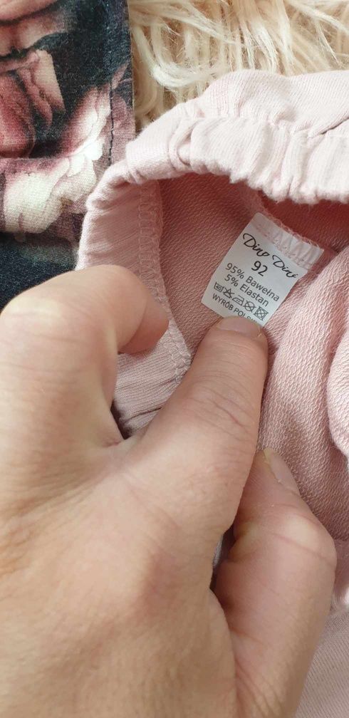 Komplet dres dla dziewczynki roz.92 Dino Dini (kwiaty, róż)