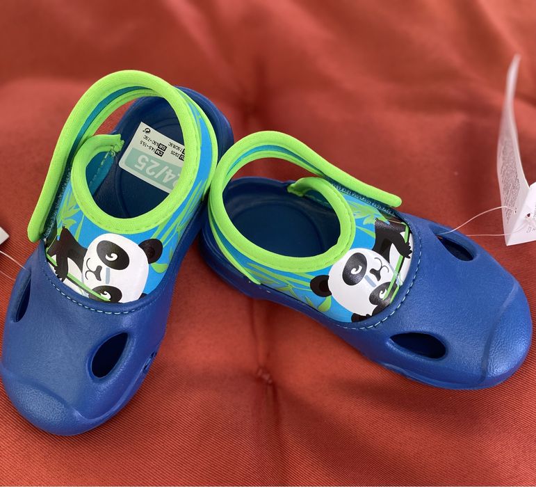 Sandalias verão sapatos de agua Chinelos natação Panda