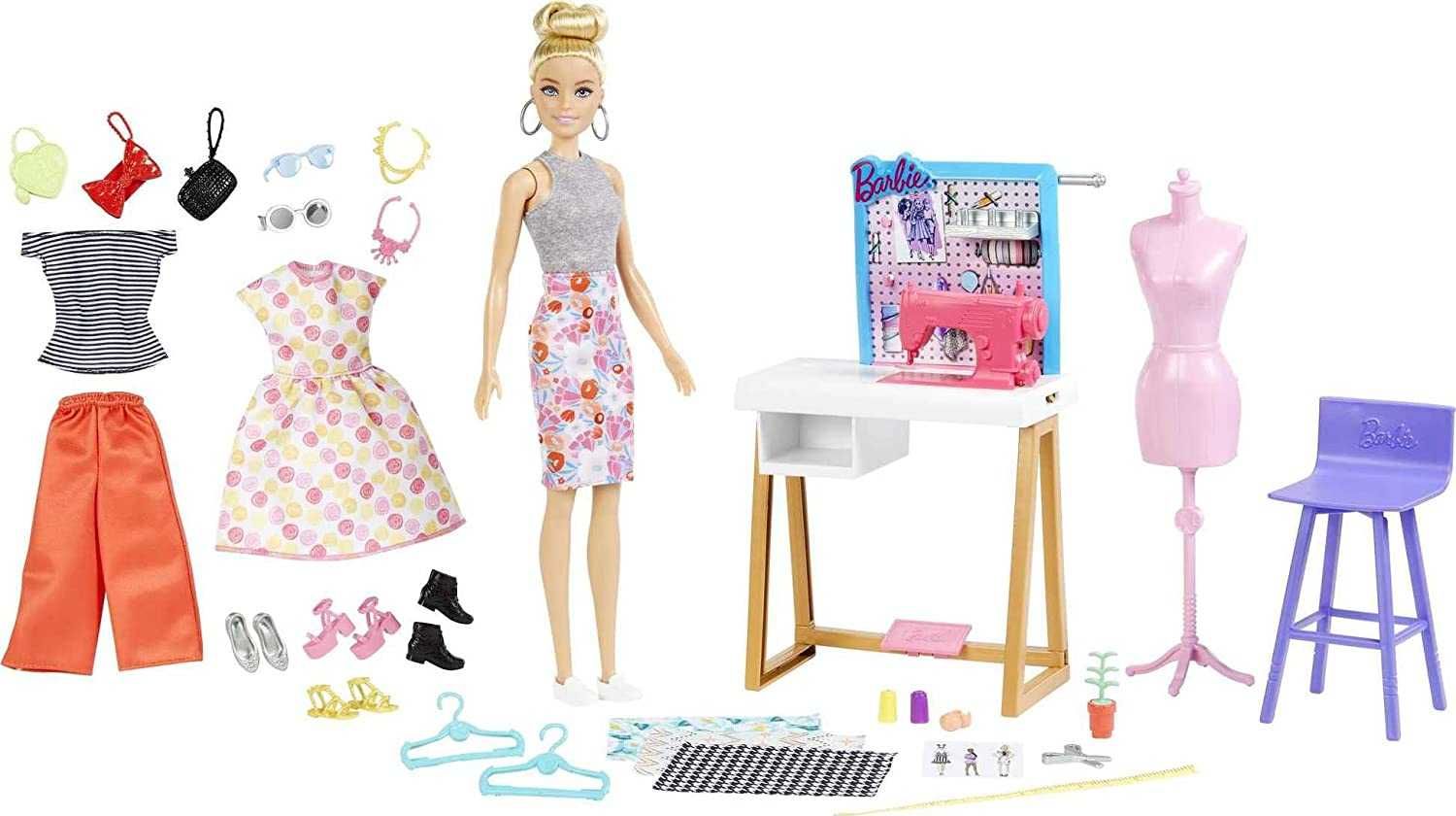 Барби Дизайнер HDY90  Barbie Fashion Designer Doll & Studio, 25+