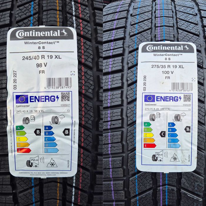 Continental WinterContact 8 S 245/40 R19 та 275/35 R19  Нова 2025 року