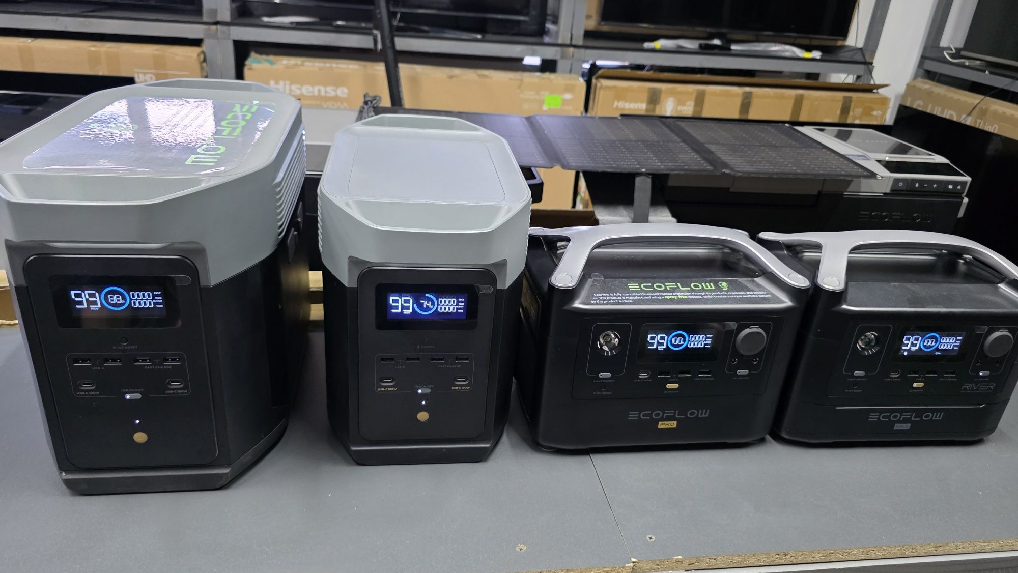 ECOFLOW delta max, delta 2, river pro, river max