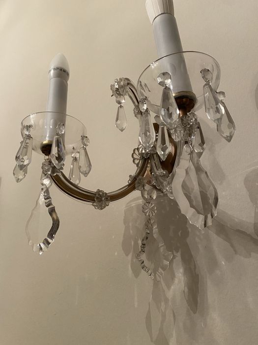 Par de apliques em cristal