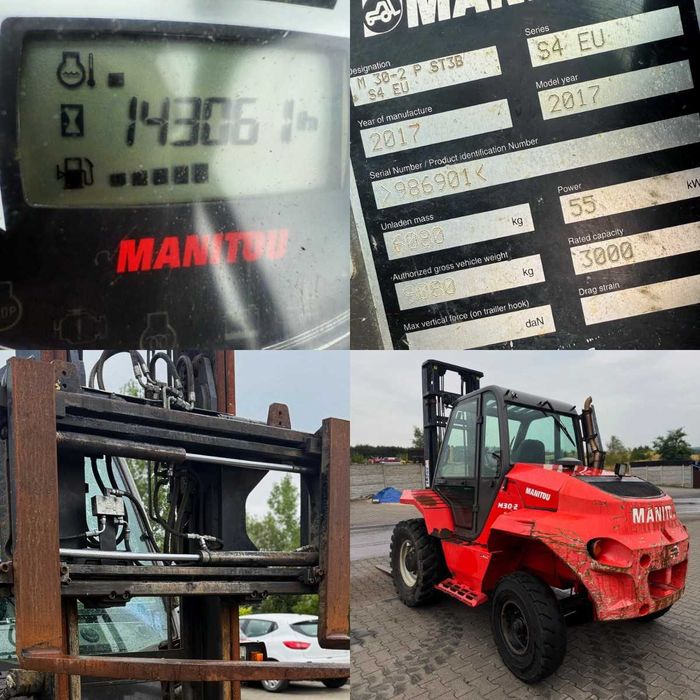 wózek widłowy terenowy MANITOU M30-2 kabina przesuw pozycjoner 2017rok