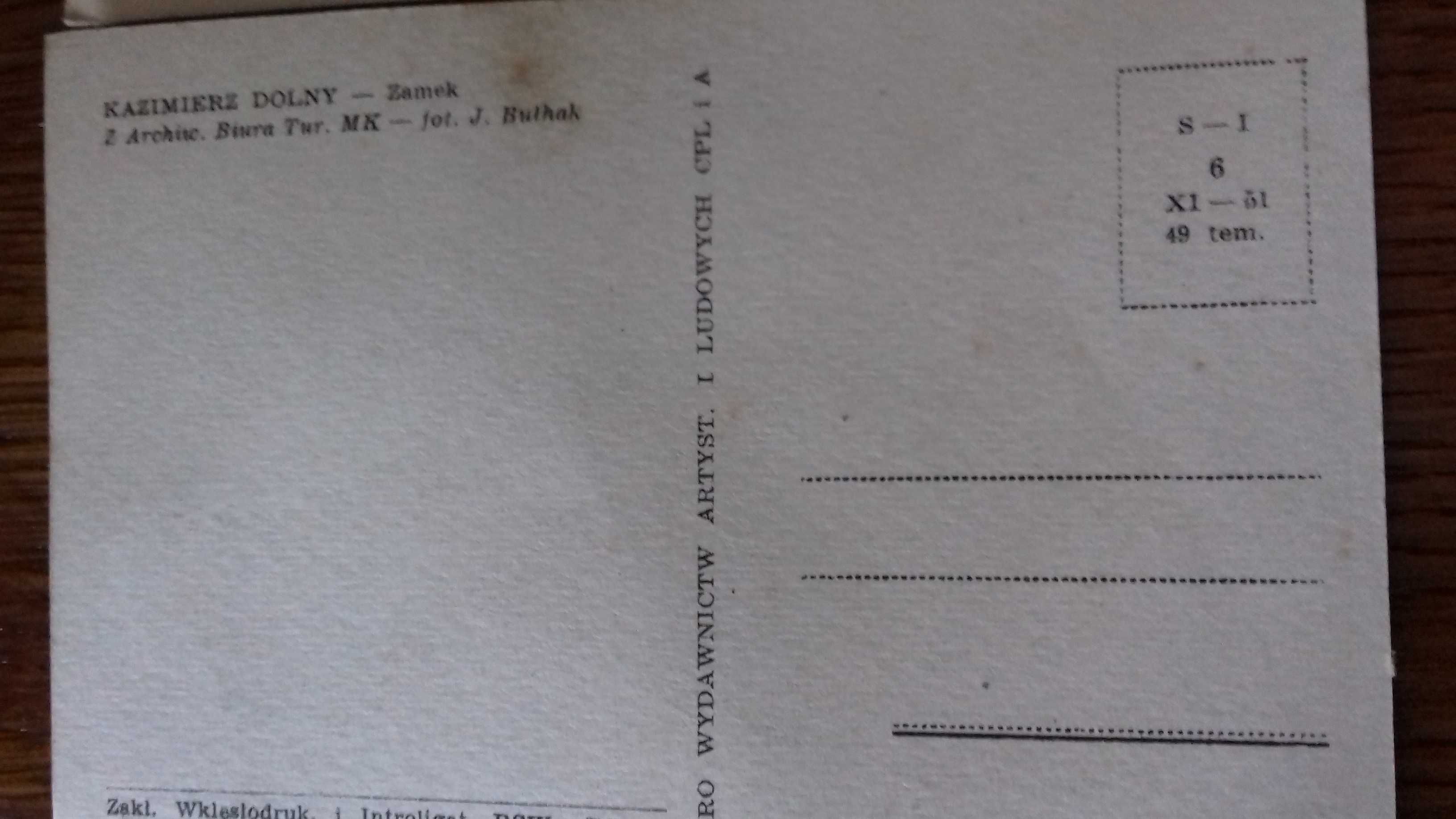 Kazimierz Dolny 3 widokówki bez obiegu fot Bułhak