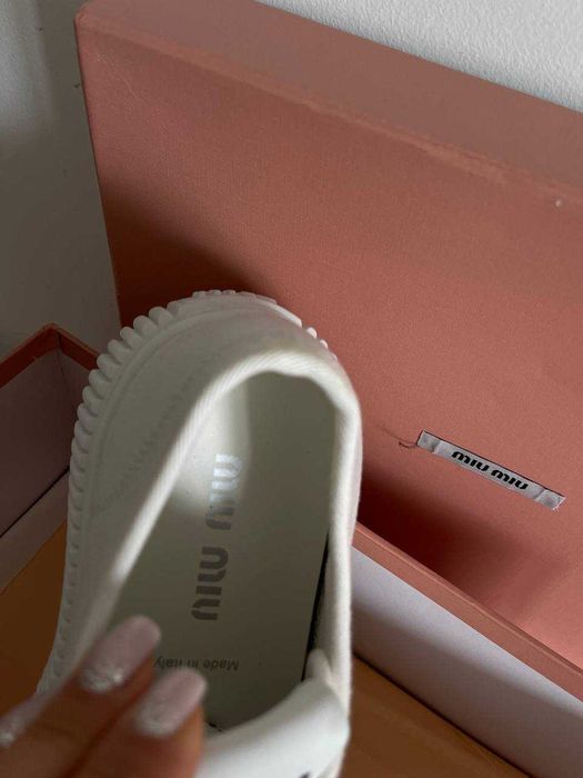 Wyprzedaż!Mule trampki Miu Miu ! białe i kremowe od ręki!Premium 36-40