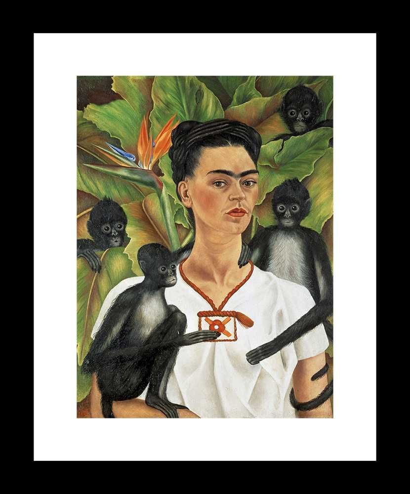 Plakat - Frida Kahlo z Małpami