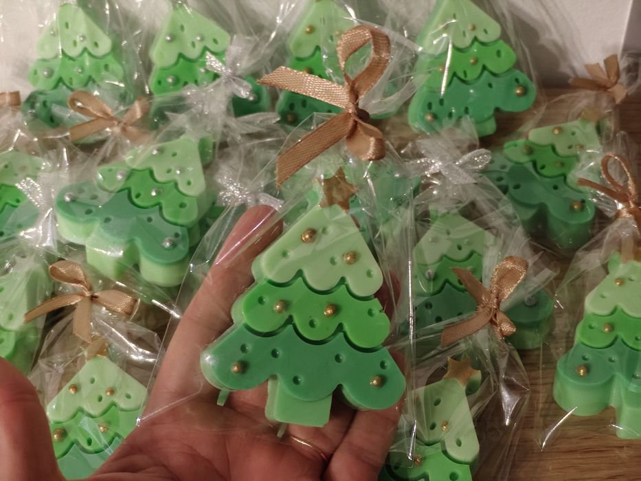 Choinki mydlane- różne kolory.  Mikołajki,święta,upominek.