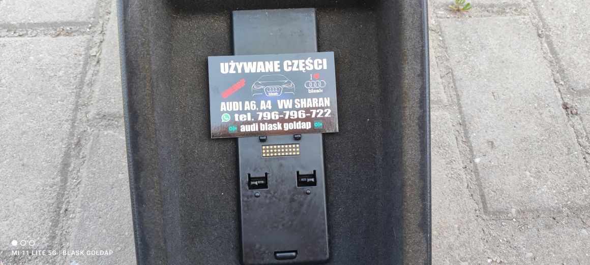 Podłokietnik Czarny Skóra Audi A6 C6 3.0 TDI Q Sedan 04 Blask Gołdap