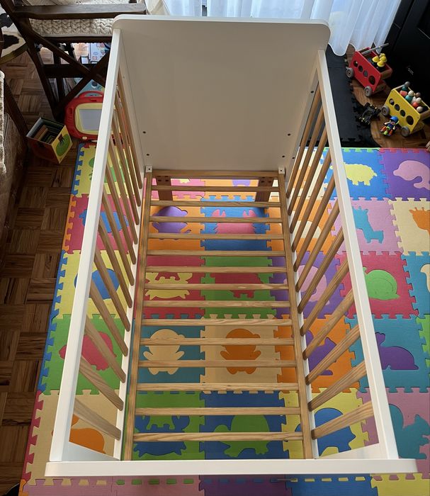 Cama grades bebé - branco mate